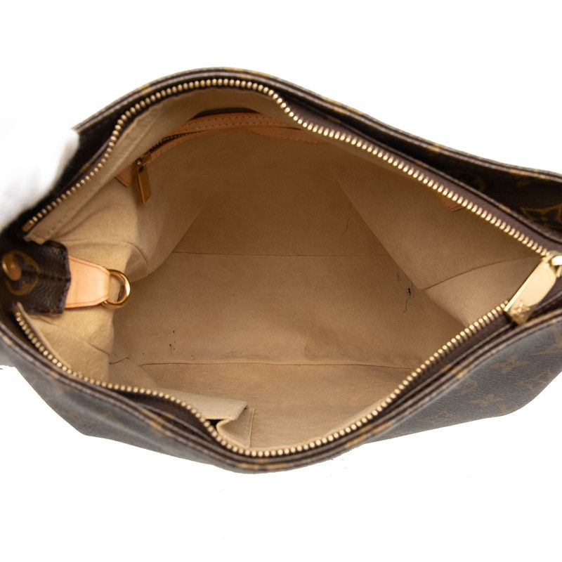 Louis Vuitton Monogram Looping GM Shoulder Bag Tote Brown Leather — view 4