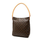 Louis Vuitton Monogram Looping GM Shoulder Bag Tote Brown Leather — view 2