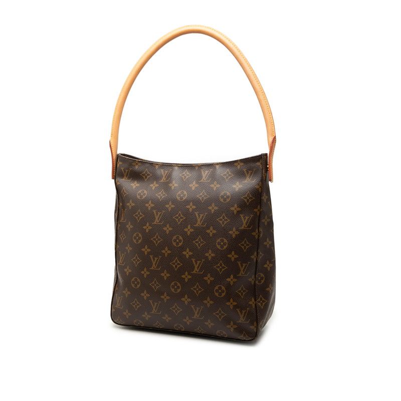 Louis Vuitton Monogram Looping GM Shoulder Bag Tote Brown Leather — view 2