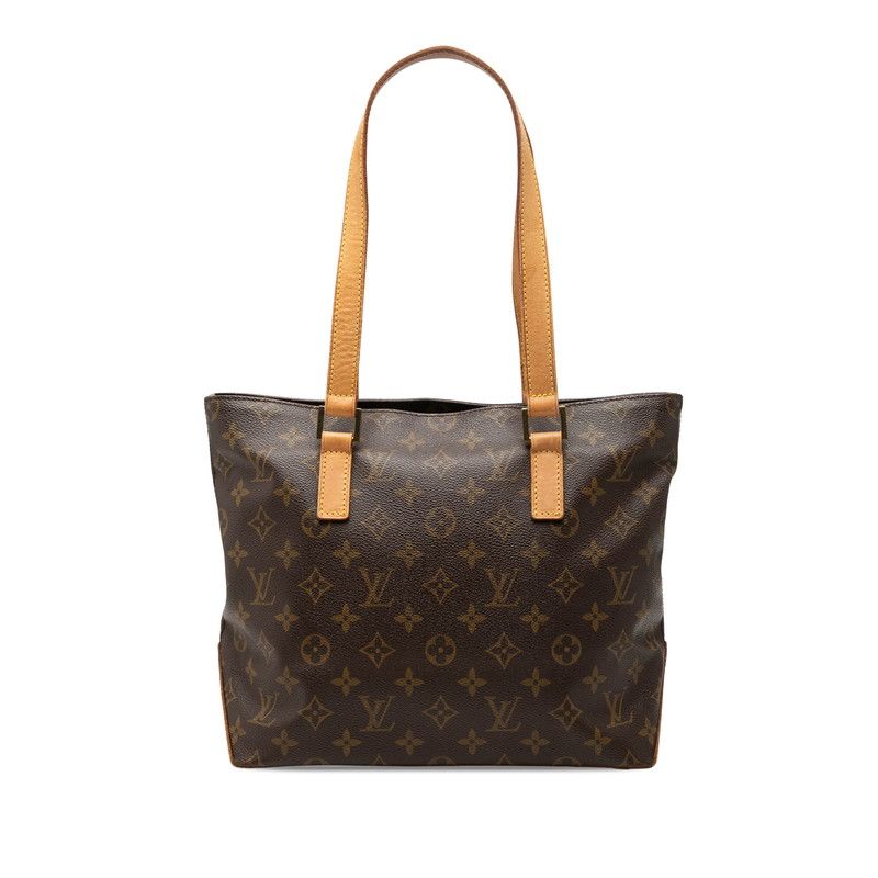 Louis Vuitton Monogram Cabas Piano Tote Shoulder Bag Brown Leather
