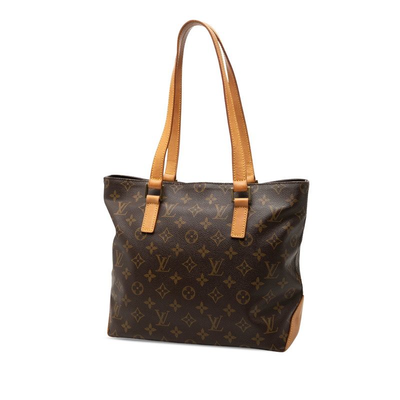 Louis Vuitton Monogram Cabas Piano Tote Shoulder Bag Brown Leather — view 2