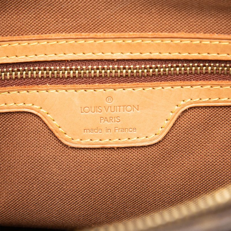 Louis Vuitton Monogram Cabas Piano Tote Shoulder Bag Brown Leather — view 6