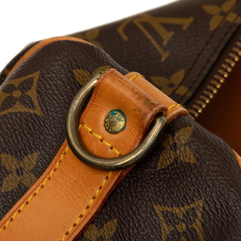 Louis Vuitton Monogram Keepall Bandouliere 60 Boston Bag 2-Way Brown Leather — view 5