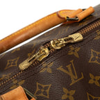 Louis Vuitton Monogram Keepall Bandouliere 60 Boston Bag 2-Way Brown Leather — view 6