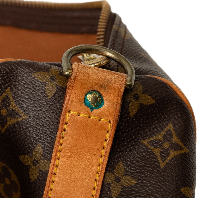 Louis Vuitton Monogram Keepall Bandouliere 60 Boston Bag 2-Way Brown Leather — view 4