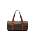 Louis Vuitton Monogram Papillon 30 Handbag Brown Leather