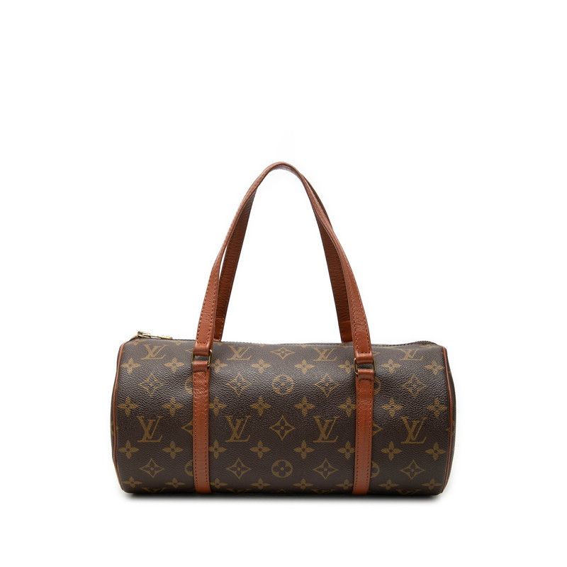 Louis Vuitton Monogram Papillon 30 Handbag Brown Leather