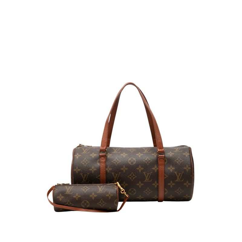 Louis Vuitton Monogram Papillon 30 Handbag Brown Leather — view 7