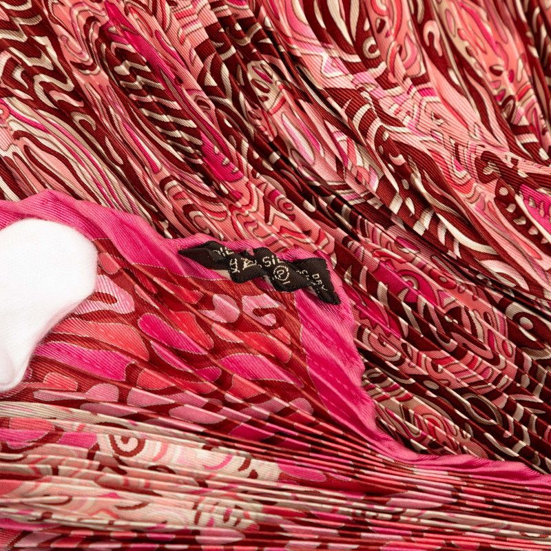 Hermes Carre la Legende du Poisson Corail Coral and Fish Legend Pleats Scarf — view 6