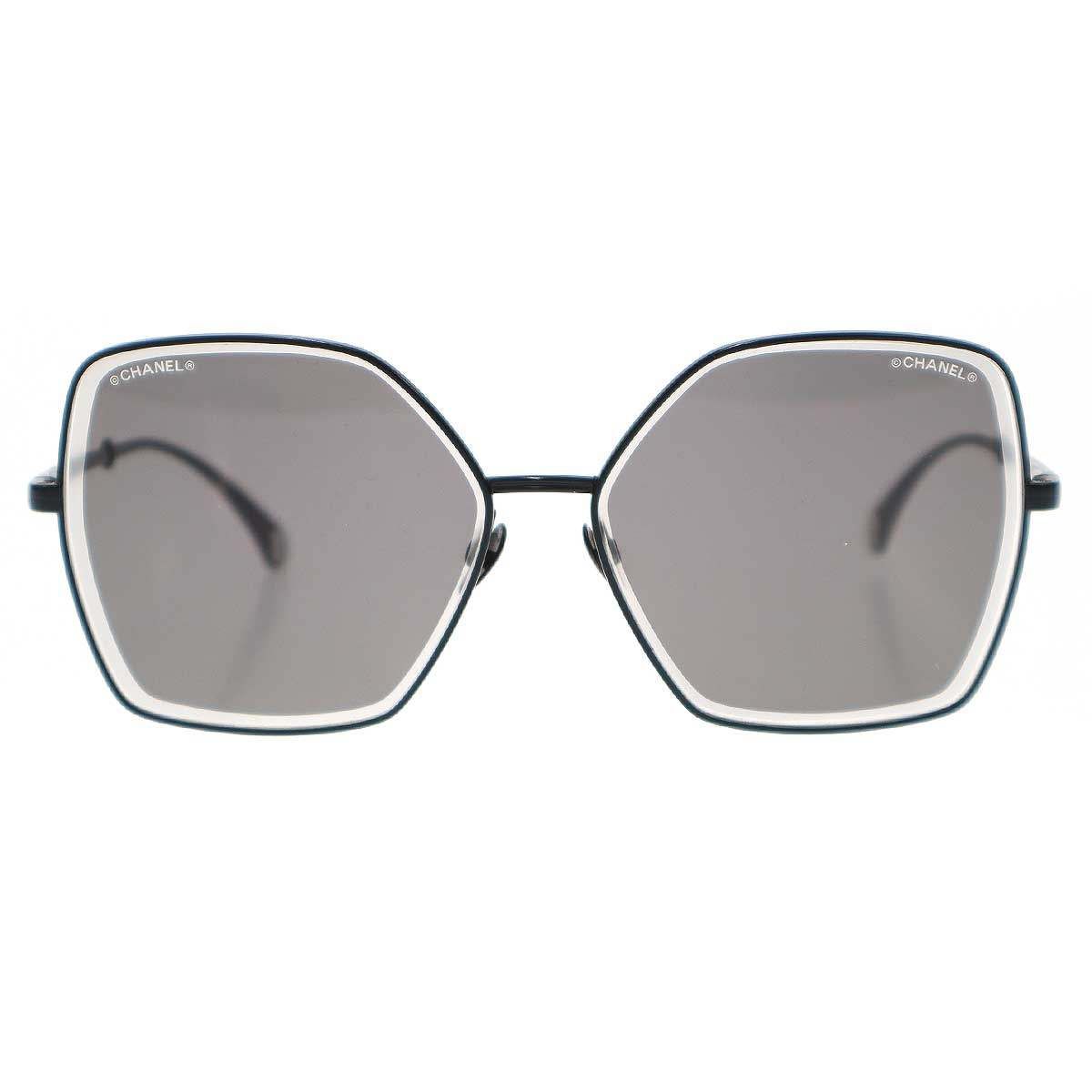 Chanel Pearl Code Butterfly Frame Sunglasses Black 59 Eyewear — view 3