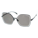 Chanel Pearl Code Butterfly Frame Sunglasses Black 59 Eyewear — view 2