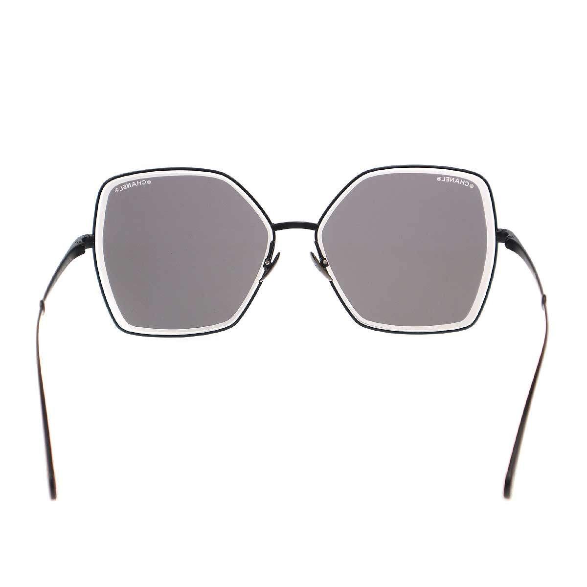 Chanel Pearl Code Butterfly Frame Sunglasses Black 59 Eyewear — view 5