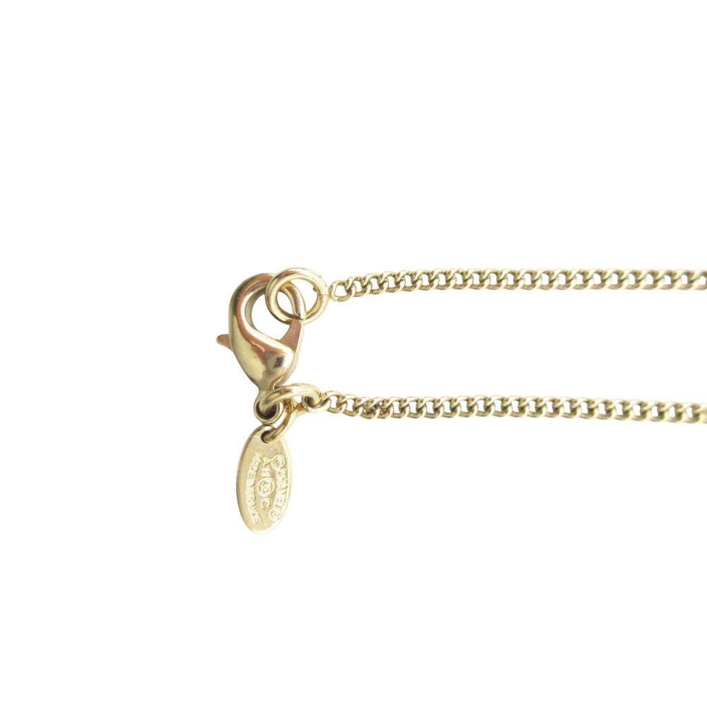 Chanel Necklace CC Logo Faux Pearl Gold — view 4