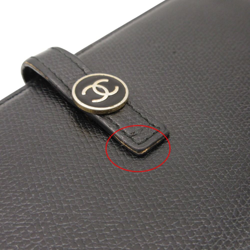 Chanel Wallet CC Logo Button Hook Black — view 8