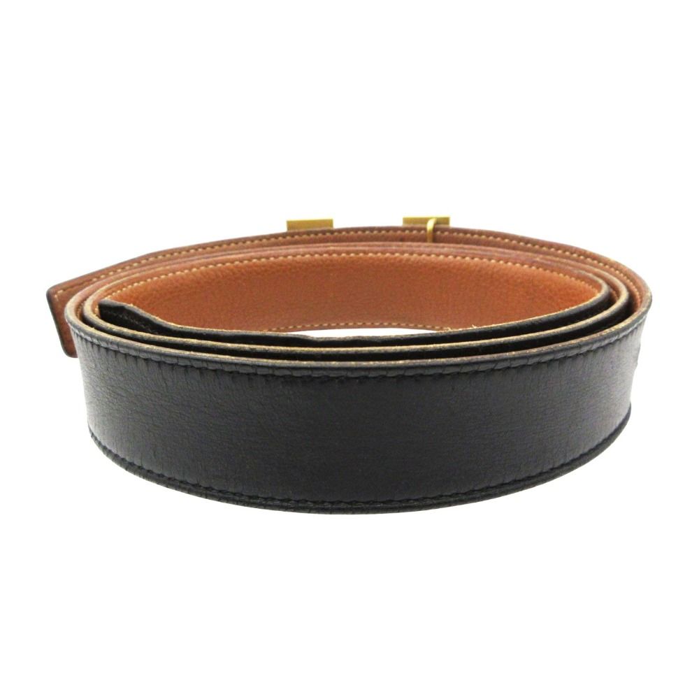 Hermes Belt Constance Reversible Logo Buckle Gold Black 95 — view 2