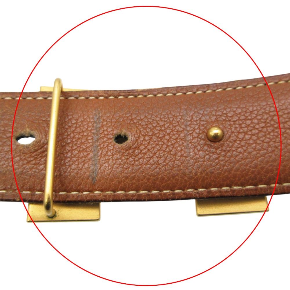 Hermes Belt Constance Reversible Logo Buckle Gold Black 95 — view 5