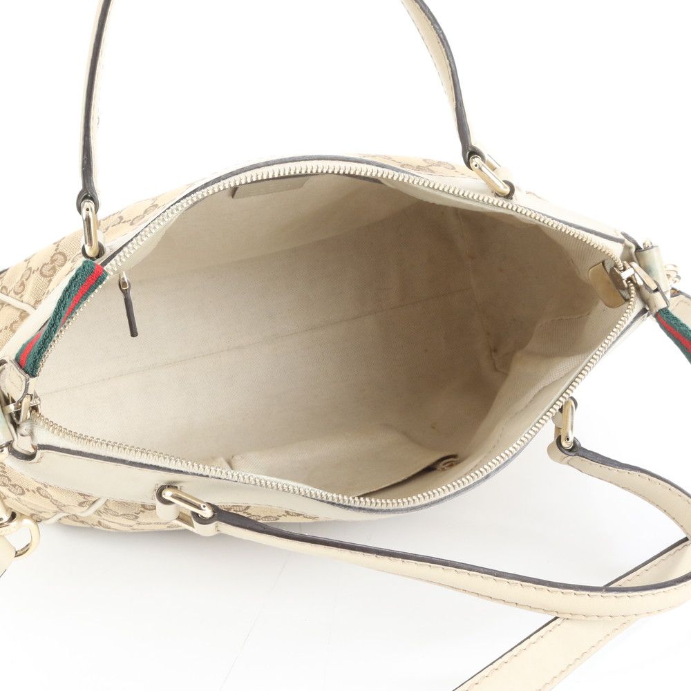 Gucci GG Canvas Sherry Mayfair Leather 2-Way Shoulder Bag Crossbody Tote — view 8