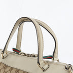 Gucci GG Canvas Sherry Mayfair Leather 2-Way Shoulder Bag Crossbody Tote — view 2