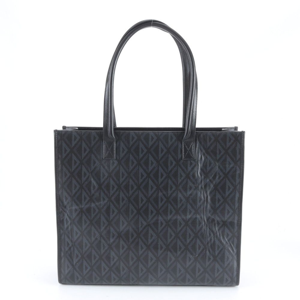 Dior Safari Leather Tote Bag Shoulder Business Document Black — view 3