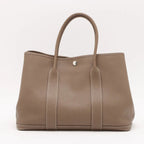 Hermes Construction Garden Party PM Negonda Etoupe Leather Tote Bag — view 2