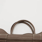 Hermes Construction Garden Party PM Negonda Etoupe Leather Tote Bag — view 6