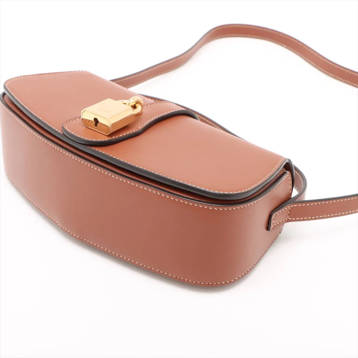 Celine Tabu Clutch Leather 2-Way Shoulder Bag Crossbody Hand Brown — view 3