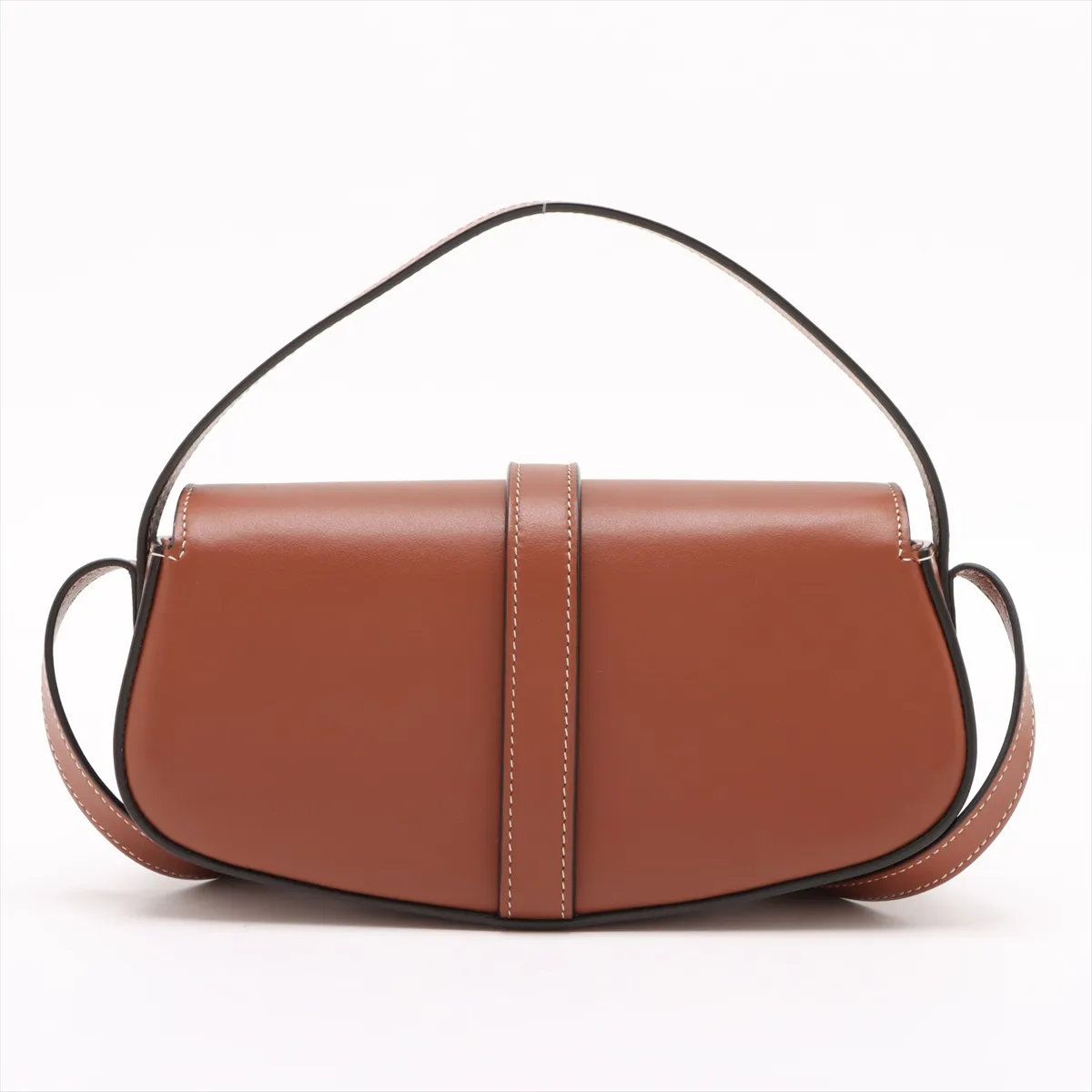 Celine Tabu Clutch Leather 2-Way Shoulder Bag Crossbody Hand Brown — view 2