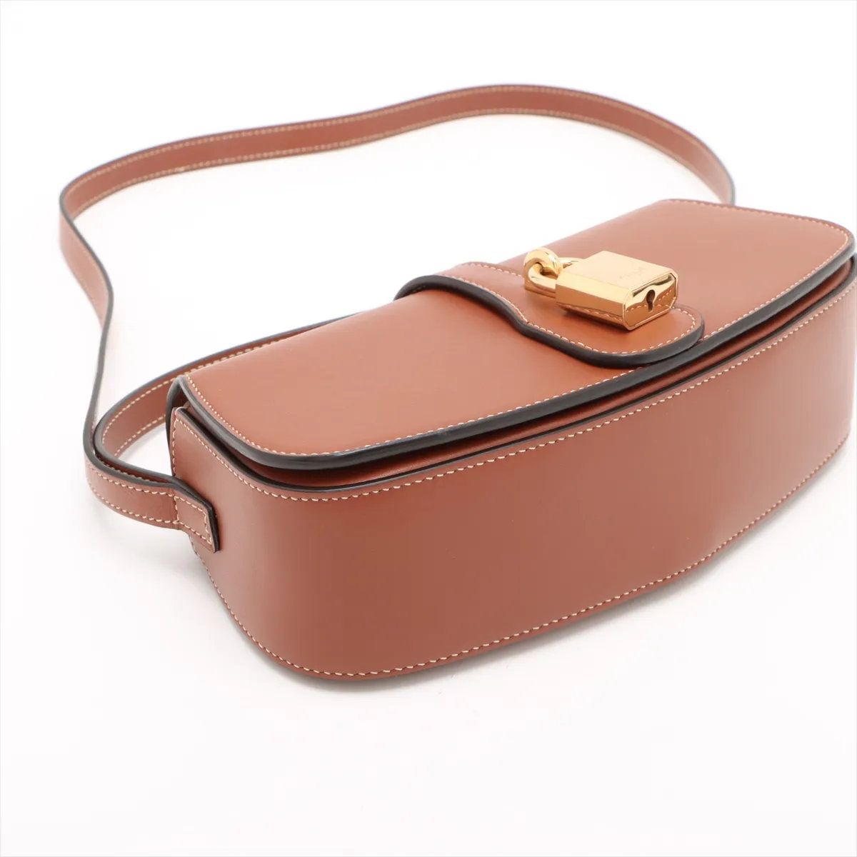 Celine Tabu Clutch Leather 2-Way Shoulder Bag Crossbody Hand Brown — view 4