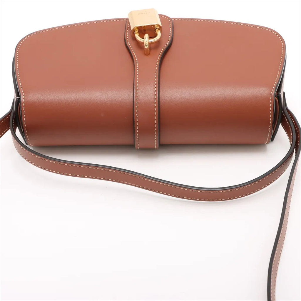 Celine Tabu Clutch Leather 2-Way Shoulder Bag Crossbody Hand Brown — view 5