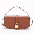 Celine Tabu Clutch Leather 2-Way Shoulder Bag Crossbody Hand Brown