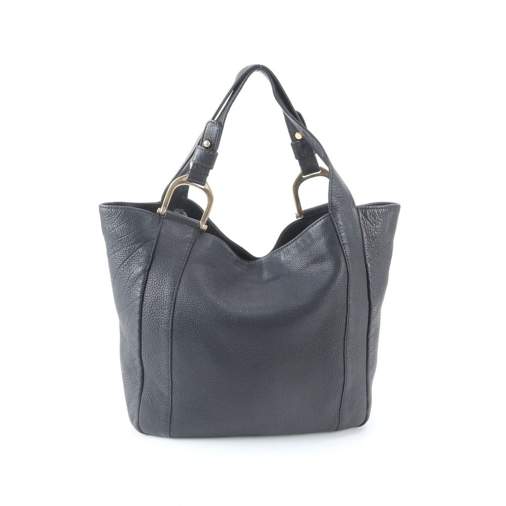 Gucci Greenwich Leather Tote Bag Shoulder Hand Black — view 3