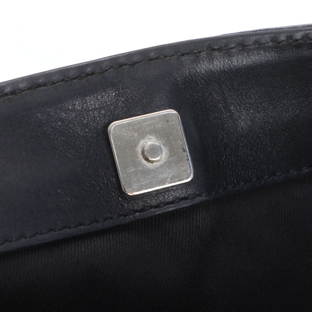 Gucci GG Canvas Leather Shoulder Bag Crossbody Messenger Black — view 8