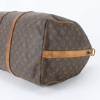 Louis Vuitton Monogram Keepall 55 Leather Boston Bag Tote Carry — view 4
