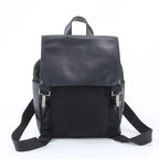 Gucci 003 Leather Nylon Backpack Shoulder Bag Black
