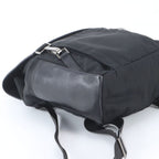 Gucci 003 Leather Nylon Backpack Shoulder Bag Black — view 5