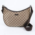 Gucci GG Canvas Leather Shoulder Bag Crossbody Messenger