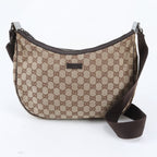 Gucci GG Canvas Leather Shoulder Bag Crossbody Messenger