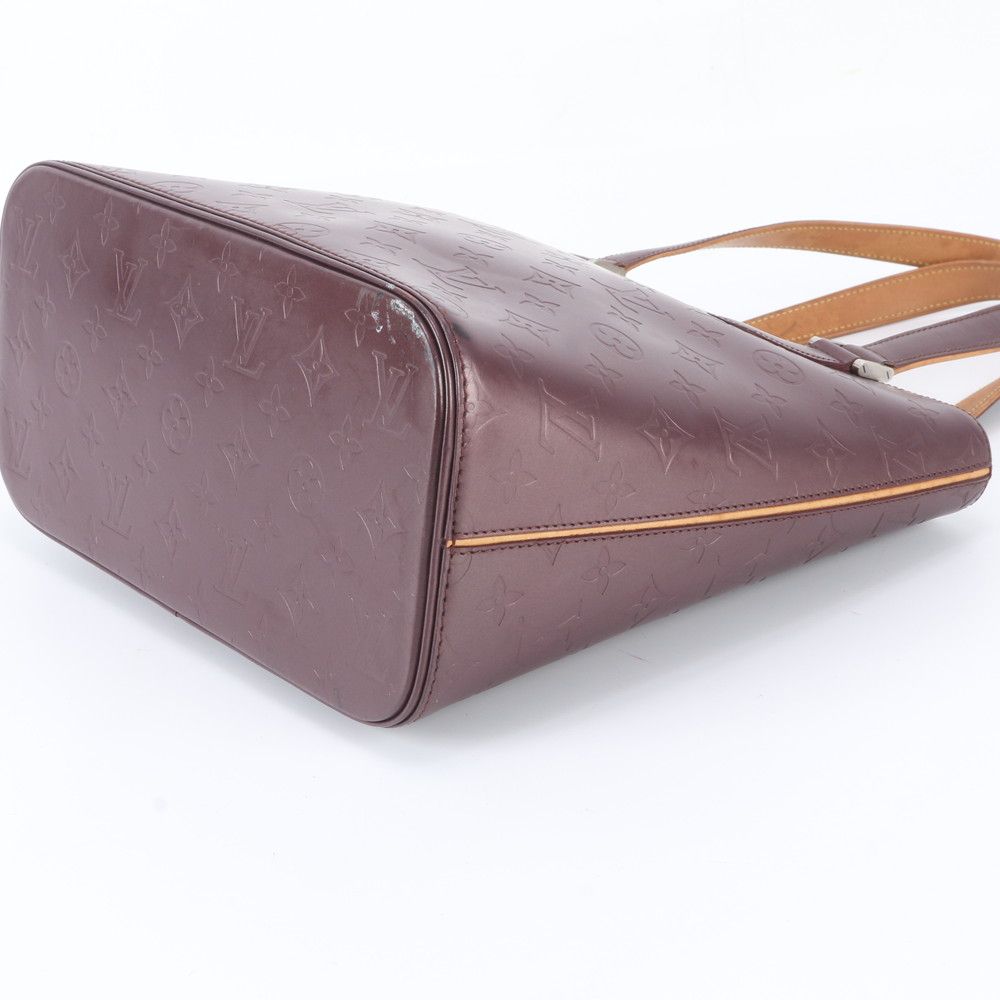 Louis Vuitton Monogram Matte Stockton Violet Leather Tote Shoulder Bag — view 4