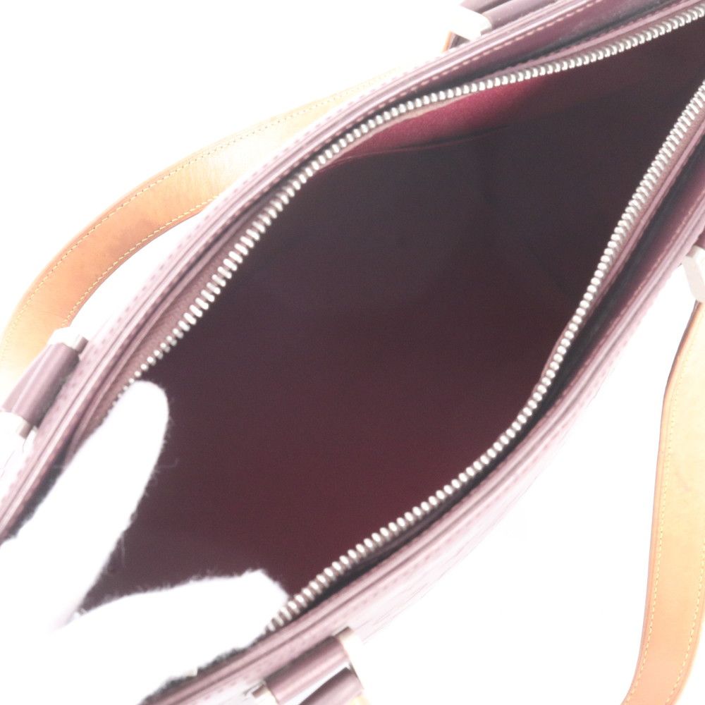 Louis Vuitton Monogram Matte Stockton Violet Leather Tote Shoulder Bag — view 7