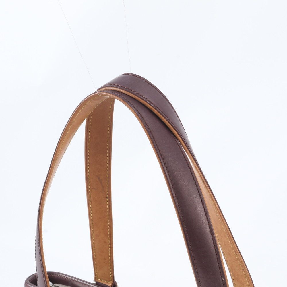 Louis Vuitton Monogram Matte Stockton Violet Leather Tote Shoulder Bag — view 2