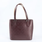 Louis Vuitton Monogram Matte Stockton Violet Leather Tote Shoulder Bag — view 3