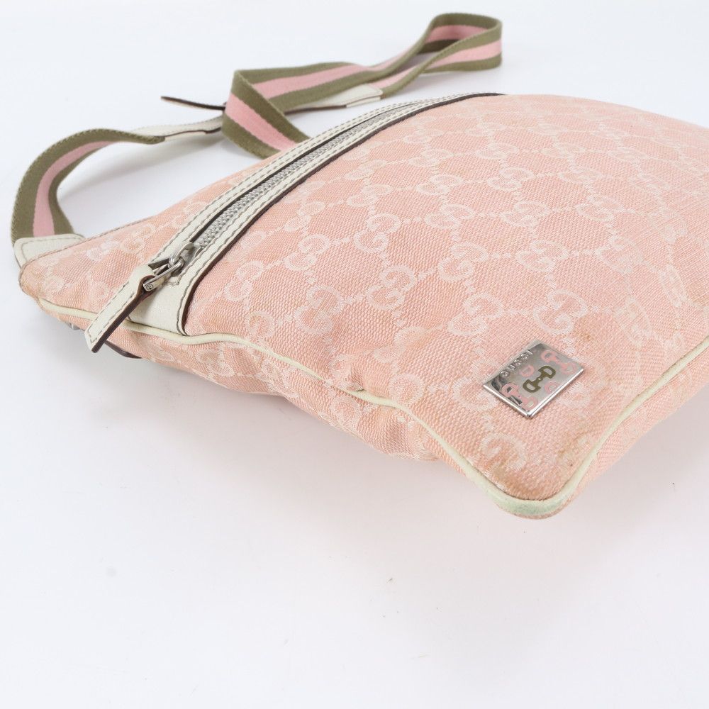 Gucci GG Canvas Sherry Line Leather Shoulder Bag Crossbody — view 6