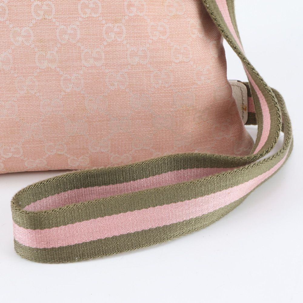 Gucci GG Canvas Sherry Line Leather Shoulder Bag Crossbody — view 2