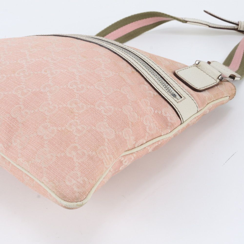 Gucci GG Canvas Sherry Line Leather Shoulder Bag Crossbody — view 4