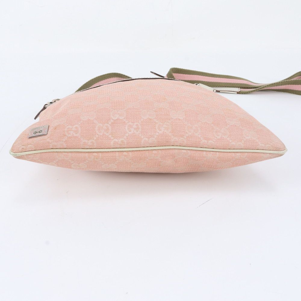 Gucci GG Canvas Sherry Line Leather Shoulder Bag Crossbody — view 5