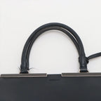 Fendi Leather 2-Way Handbag Tote Shoulder Black — view 6