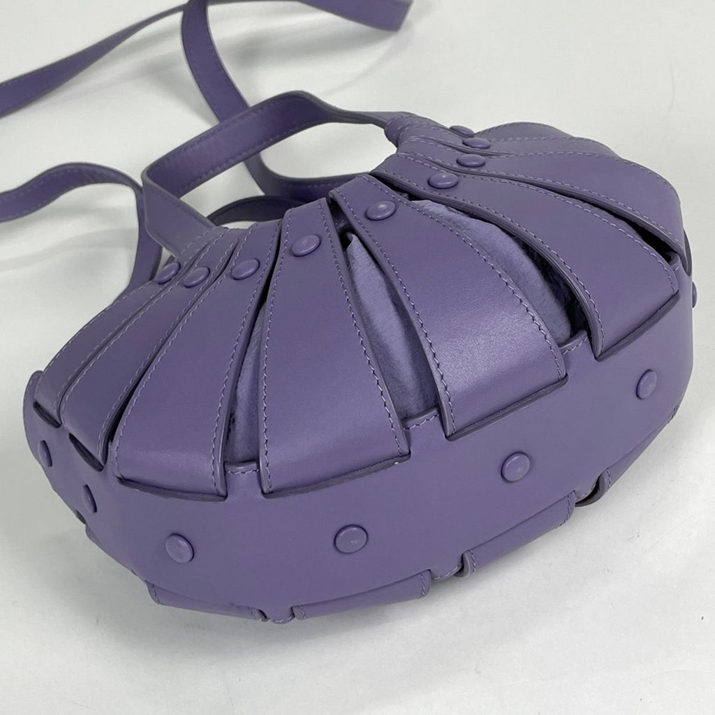 Bottega Veneta the Shell Handbag 2-Way Leather Purple — view 2