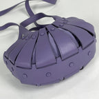 Bottega Veneta the Shell Handbag 2-Way Leather Purple — view 2