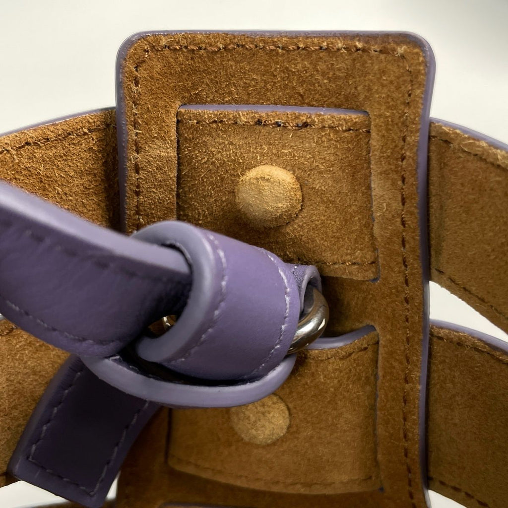 Bottega Veneta the Shell Handbag 2-Way Leather Purple — view 8