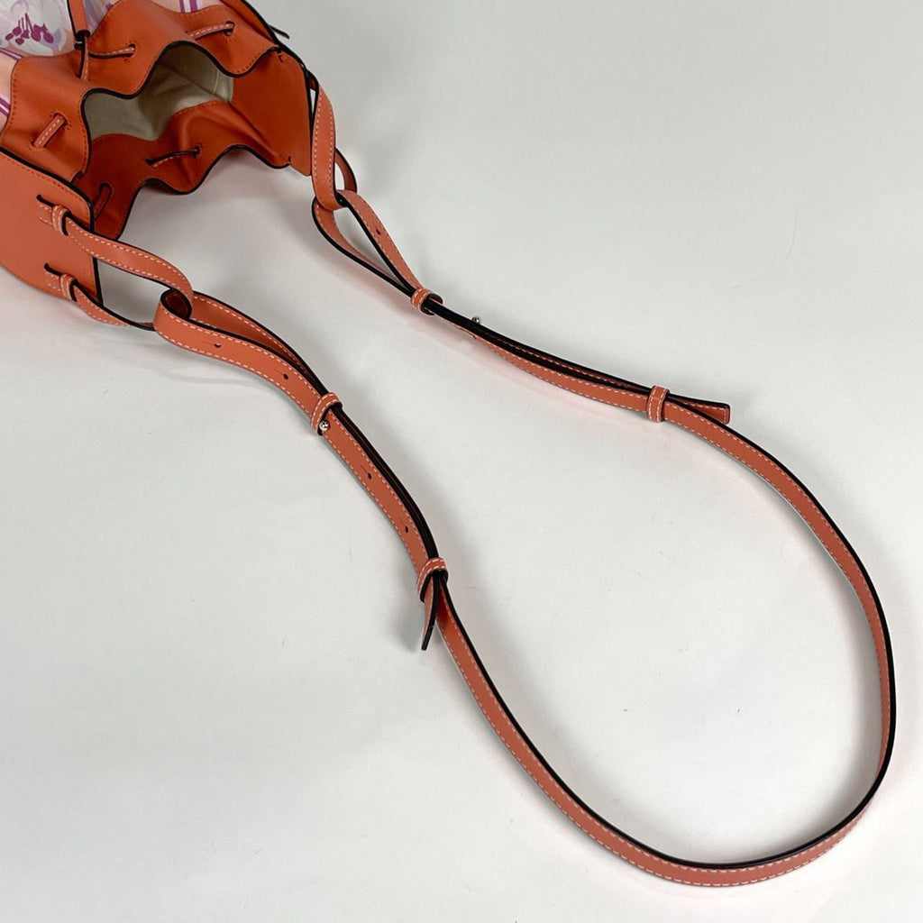 Loewe Handbag Paula's Ibiza Hammock Mini Floral Leather Salmon Pink — view 6